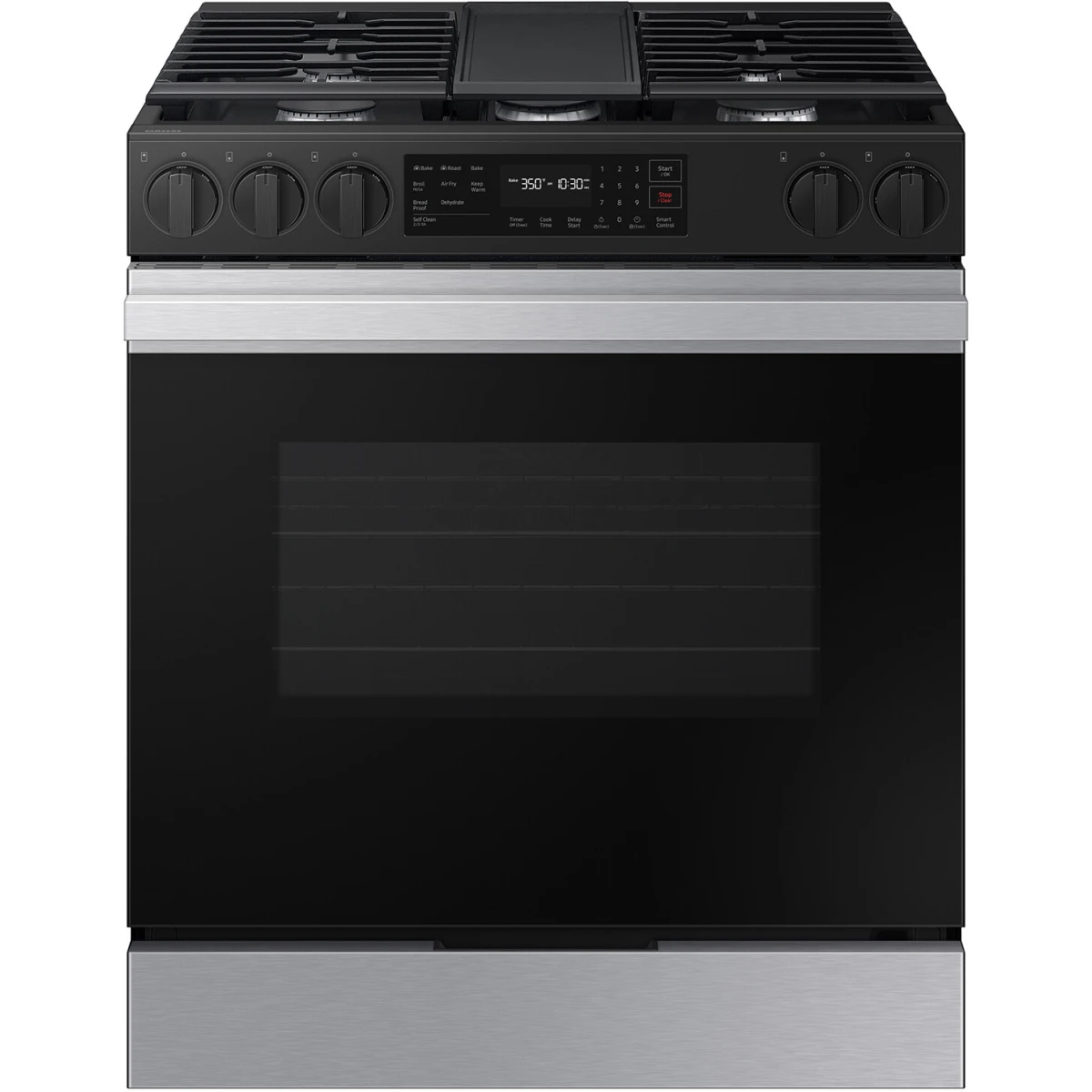 Samsung Bespoke NSG6DG8300SR 30" Smart Slide-In Gas Range with Air Fry & Precision Knobs