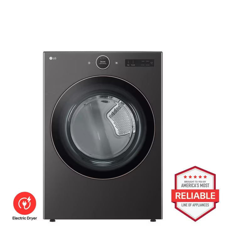 LG DLEX6500B 7.4 cu. ft. Smart Front Load Electric Dryer with AI Sensor Dry & TurboSteam™ Technology