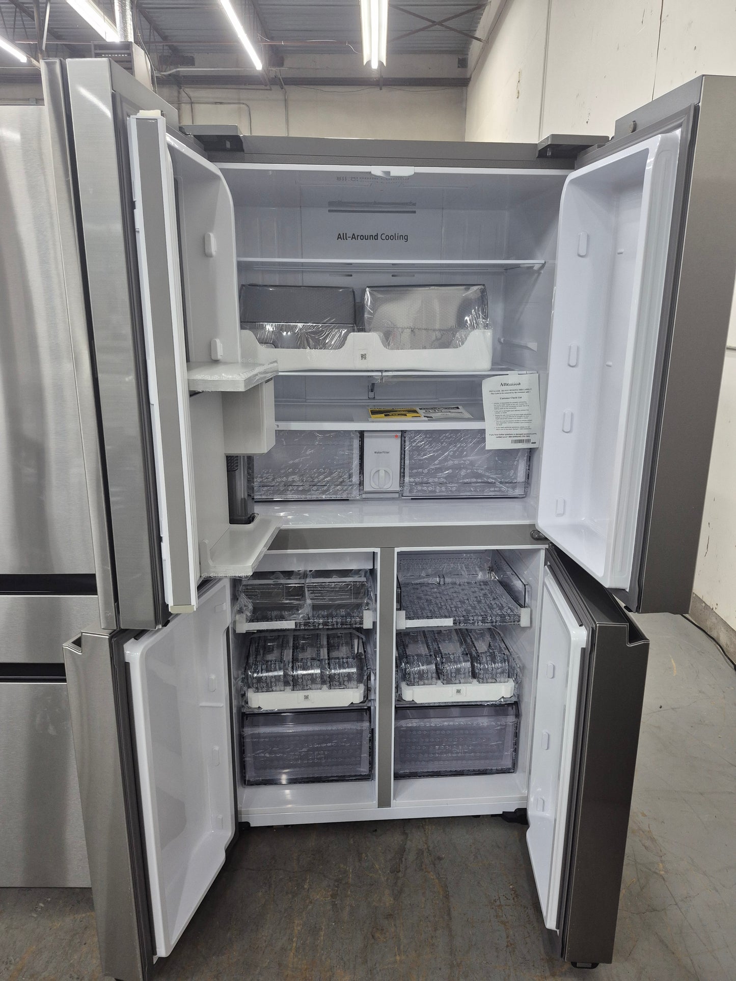 Samsung RF23B7671SR 23 cu. ft. Counter Depth 4-Door French Door Refrigerator with Beverage Center
