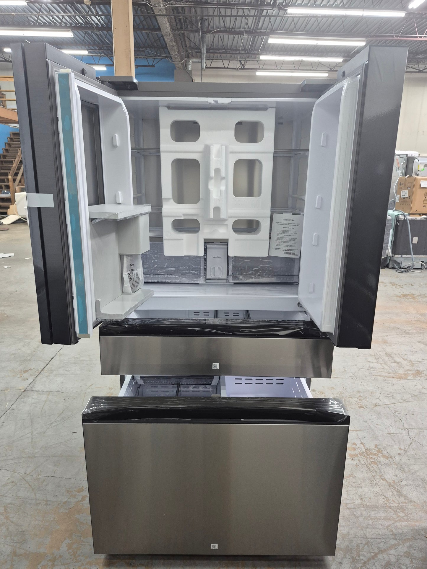 Samsung RF23BB8600QLAA Bespoke 23 cu. ft. Counter Depth 4-Door French Door Smart Refrigerator with Beverage Center