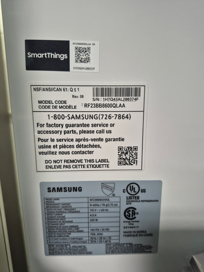 Samsung Bespoke 23 cu. ft. Counter Depth 4-Door French Door Smart Refrigerator with Beverage Center