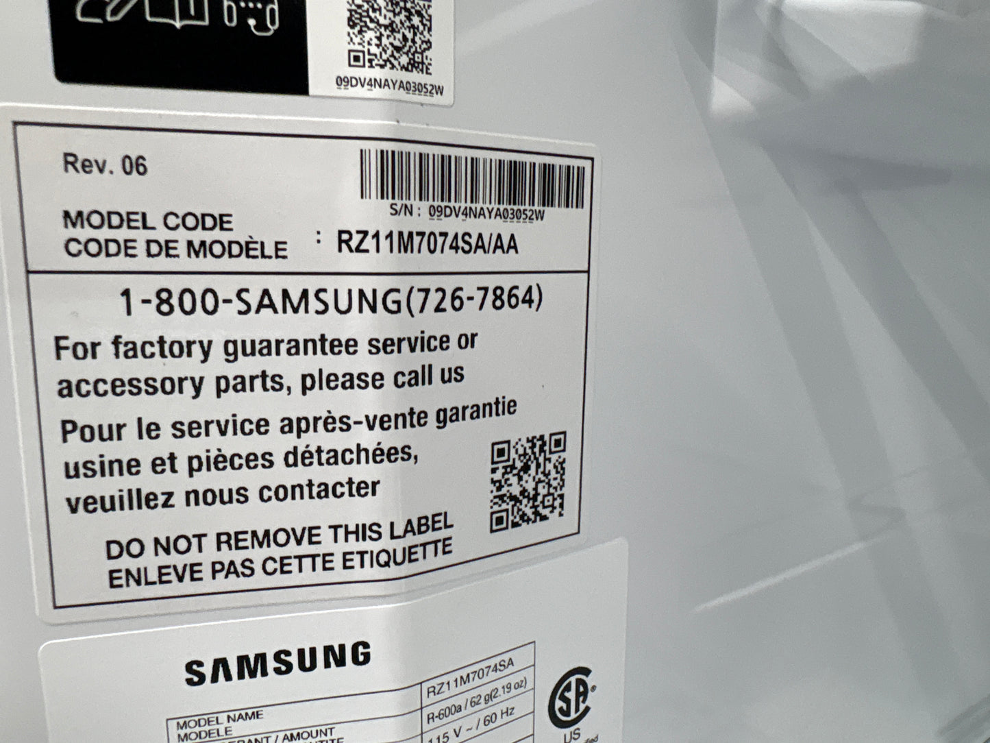 Samsung 11.4 cu. ft. Convertible Upright Freezer/Refrigerator