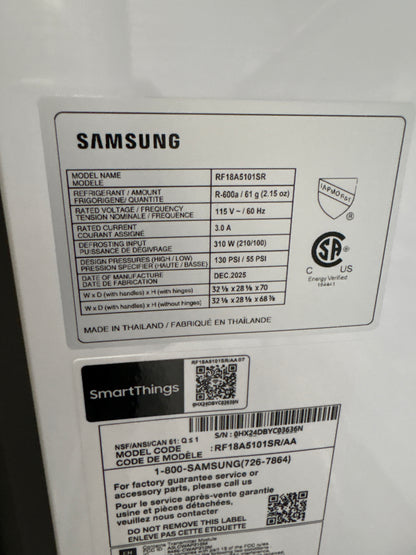 Samsung 18 cu. ft. Smart Counter Depth 3-Door French Door Refrigerator