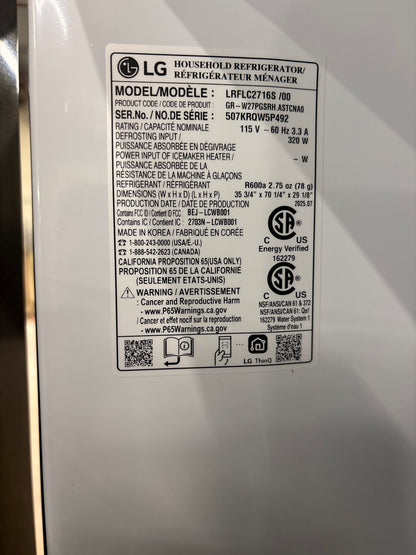 LG 27 LRFLC2716S cu. ft. Smart Counter-Depth MAX™ French Door
