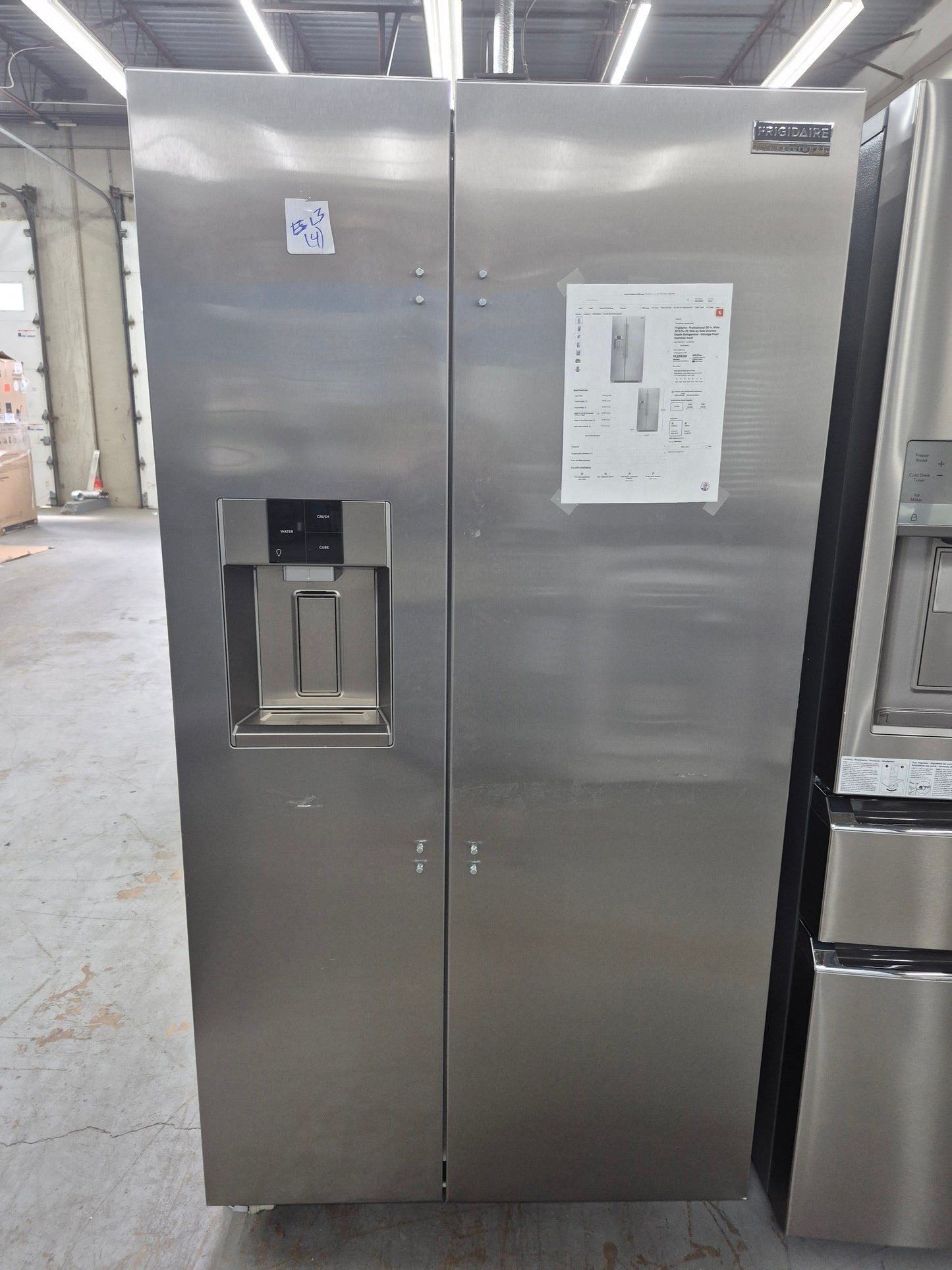 Frigidaire PRSC2222AFB Professional 22.3 cu. ft. Counter-Depth Side-by-Side Refrigerator