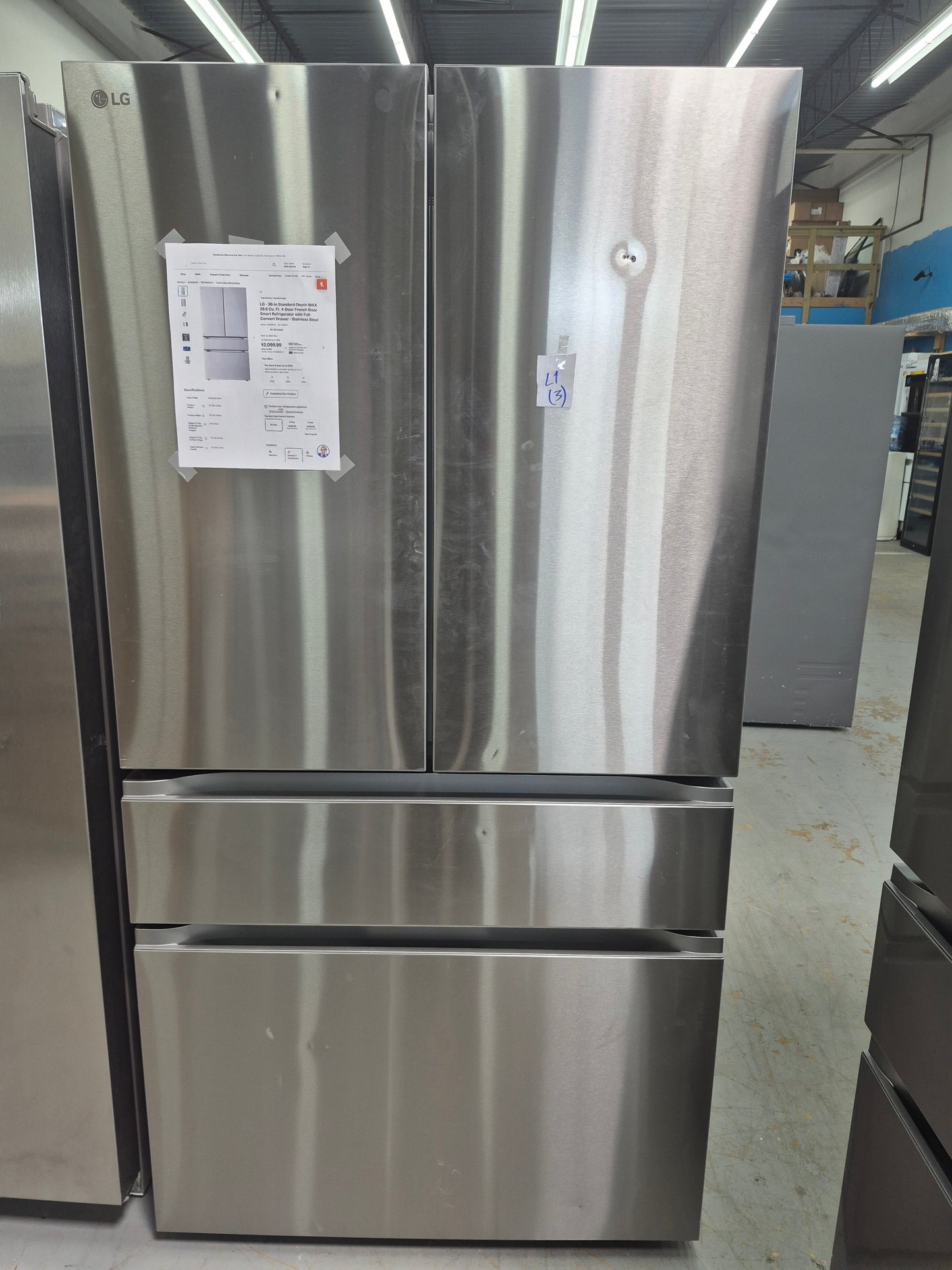 LG LF30S8210S 30 cu. ft. Smart Standard-Depth MAX™ 4-Door French Door Refrigerator with Full-Convert Drawer™