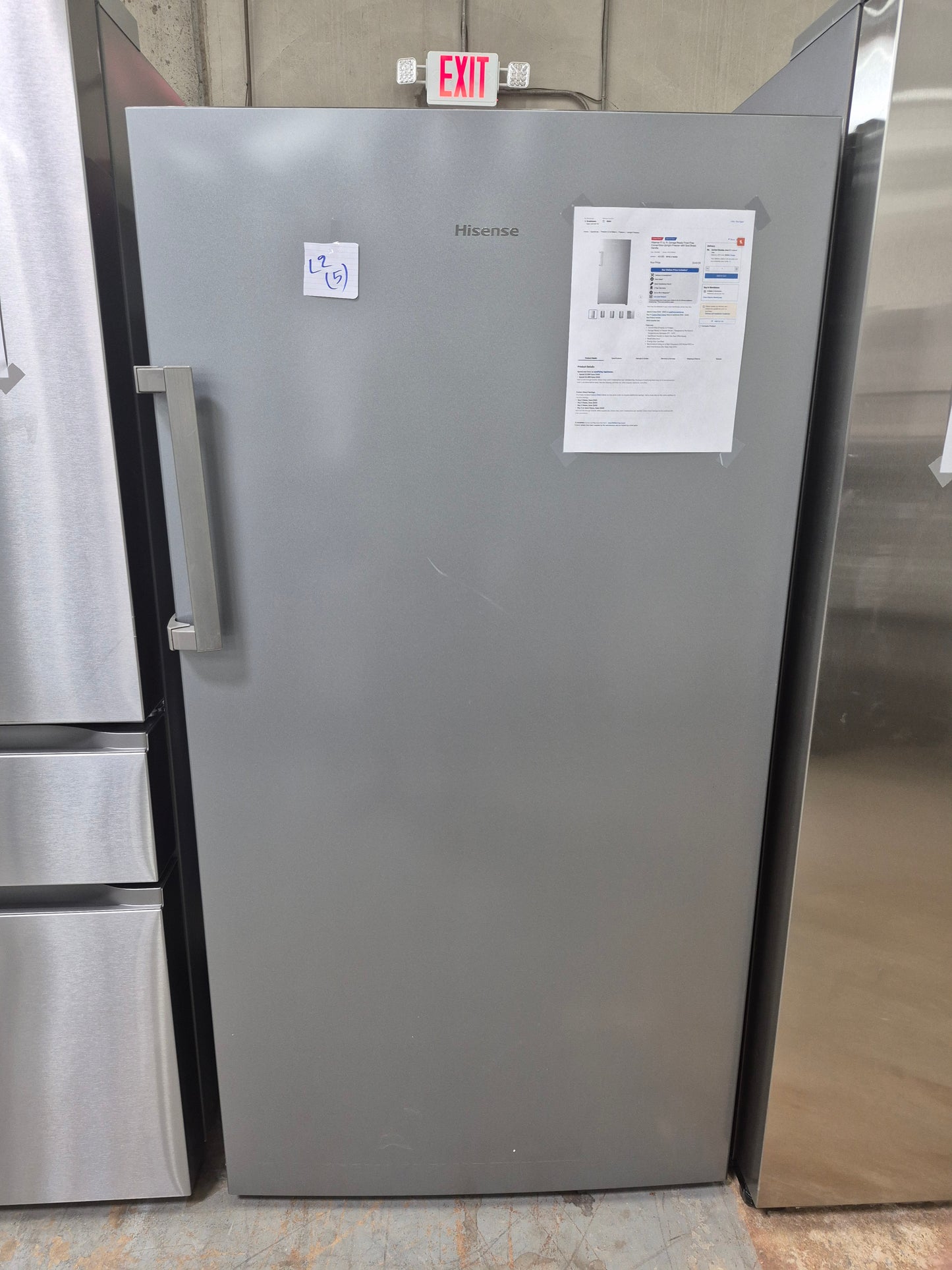 Hisense HFU171N1AVE 17 cu. ft. Garage Ready Frost Free Convertible Upright Freezer with Seal Break Handle