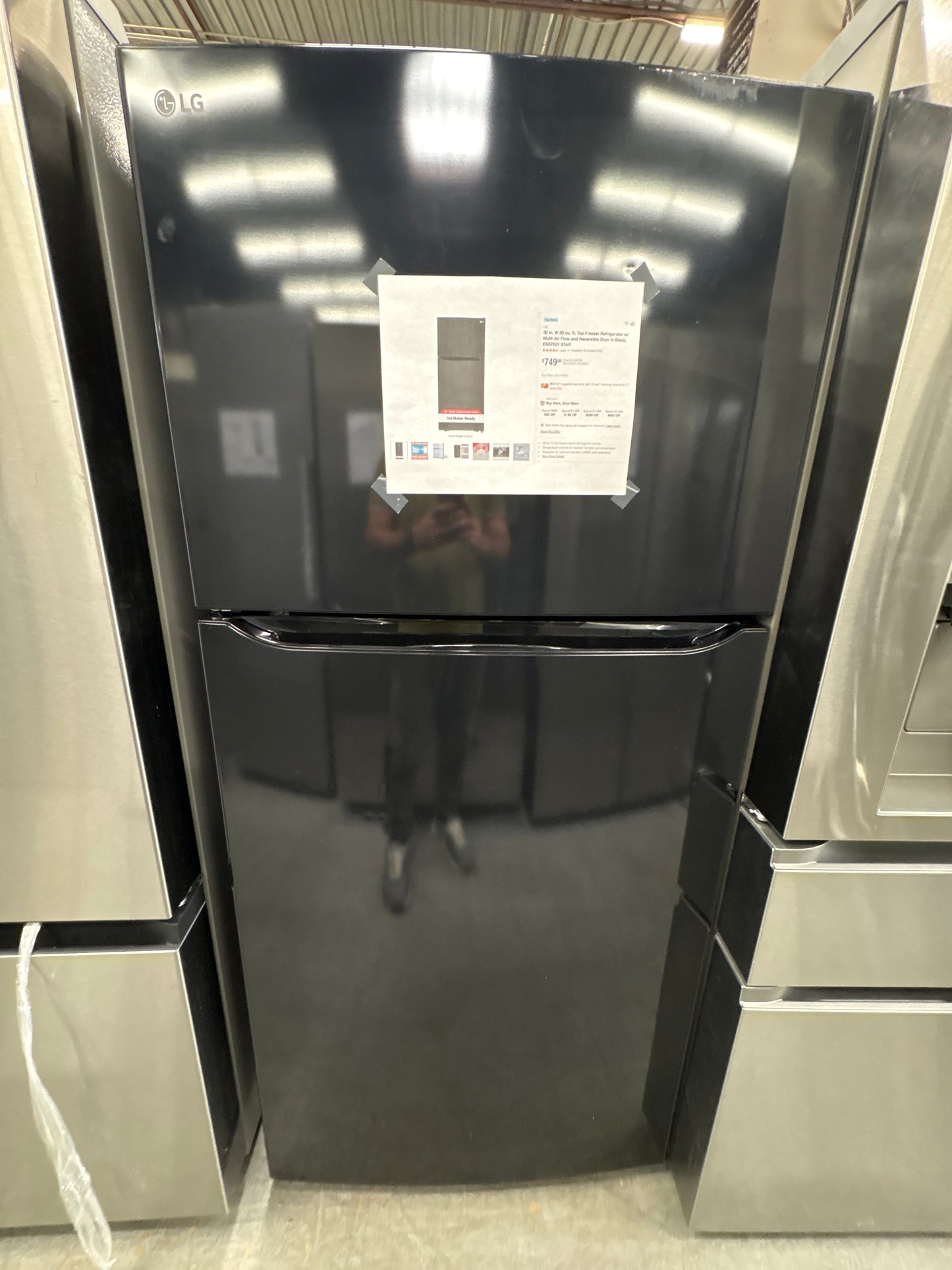 LG LTCS20020B 20 cu. ft. Top Freezer Refrigerator