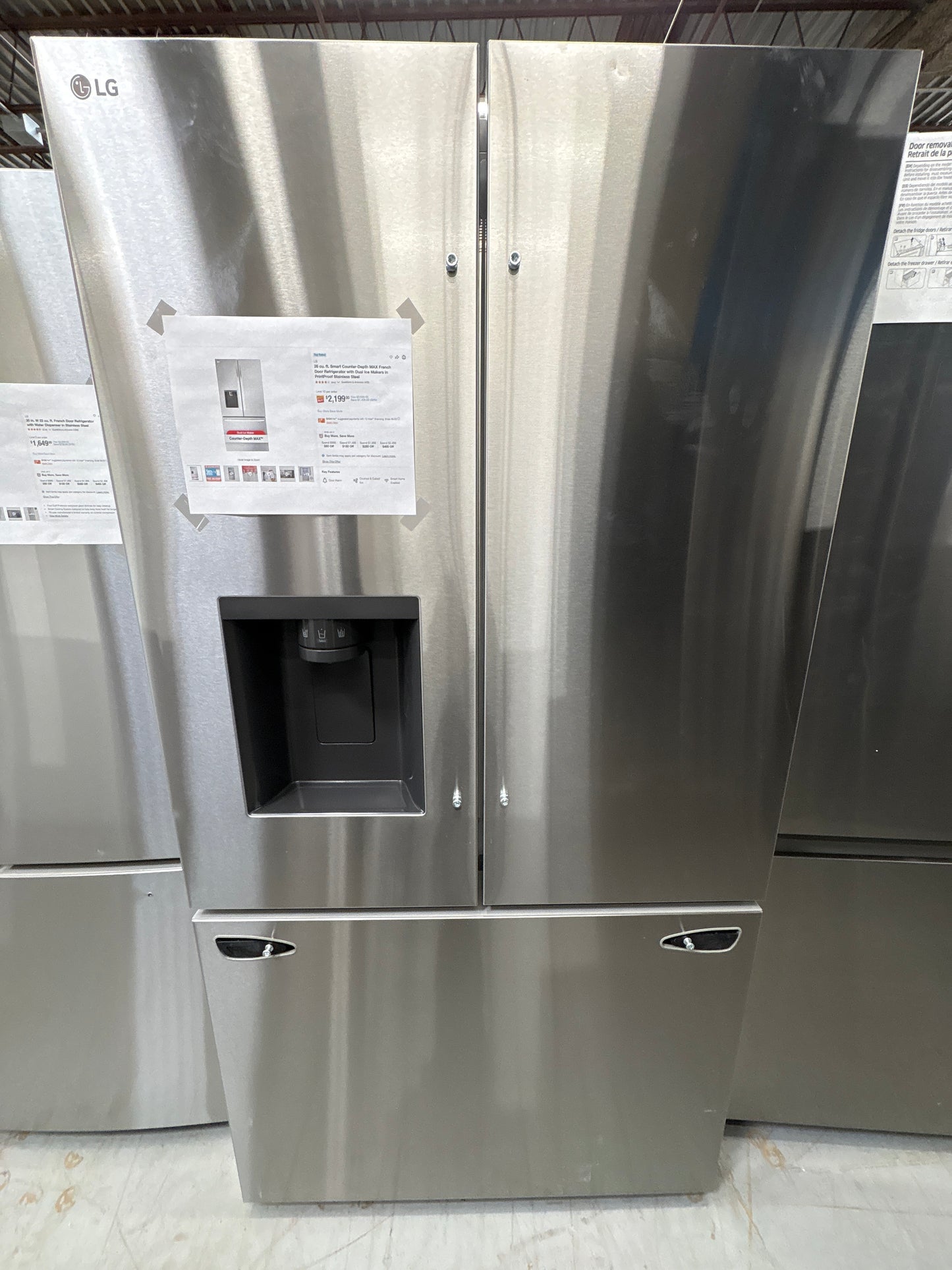 LG LCFC26XSS 26 cu. ft. Smart Counter-Depth MAX™ French Door Refrigerator