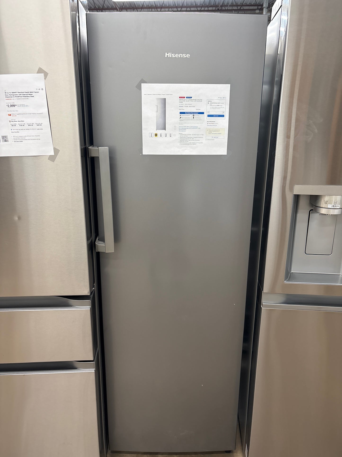 Hisense HFU101N1AVE 10.2 cu. ft. Garage Ready Frost Free Convertible Upright Freezer