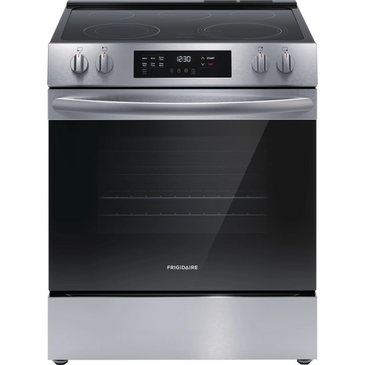 Frigidaire FCFE3062AS 30" Front Control Electric Range with Steam Clean in Stainless Steel