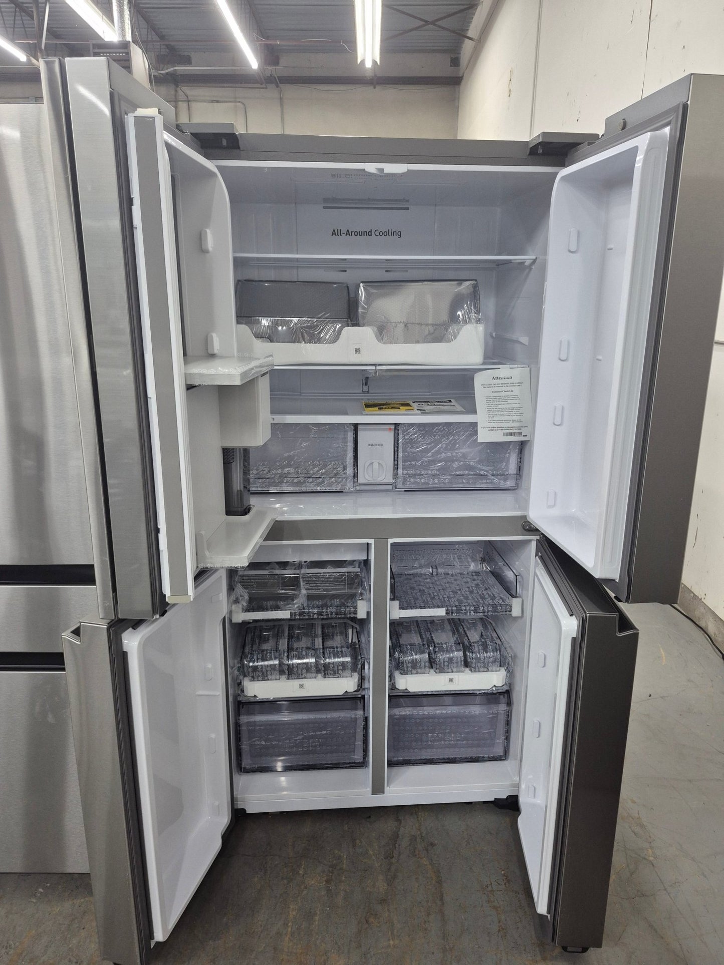 Samsung RF23B7671SR 23 cu. ft. Counter Depth 4-Door French Door Refrigerator with Beverage Center