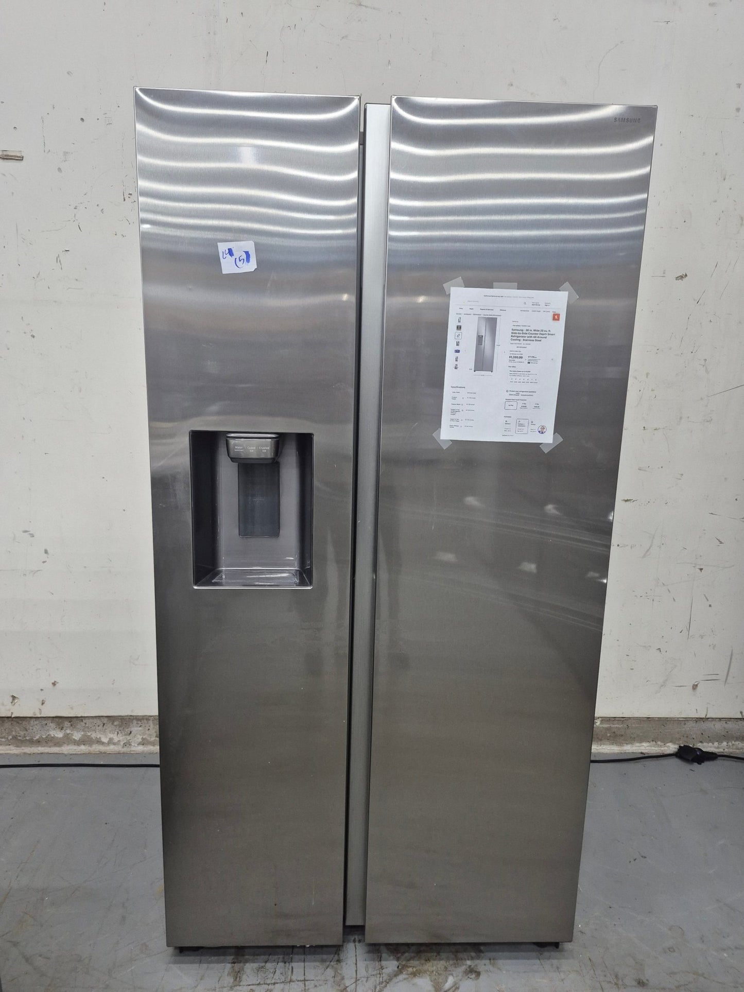 Samsung RS22T5201SR 22 cu. ft. Counter Depth Side-by-Side Refrigerator with Ice Maker