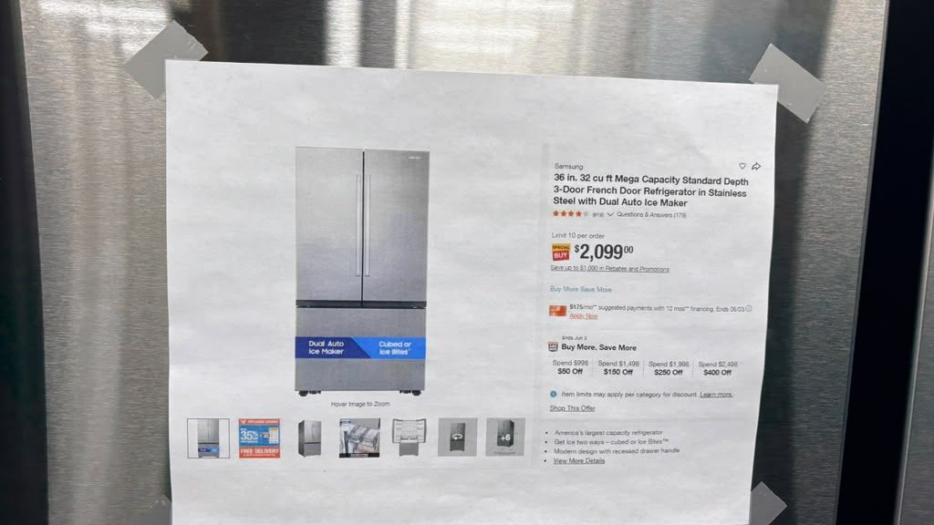 Samsung RF32CG5100SR 36″ French Door Refrigerator, Stainless photo 2